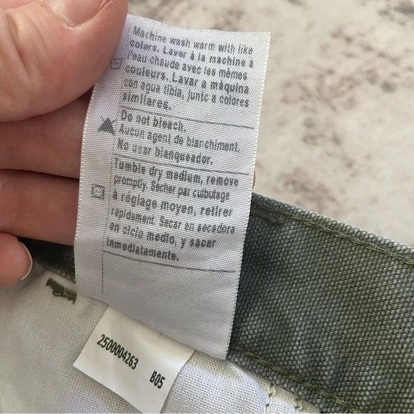 Carhartt Men's Rugged Relaxed Fit Olive Green Cargo Carpenter Pants 34x32 - Picture 6 of 12